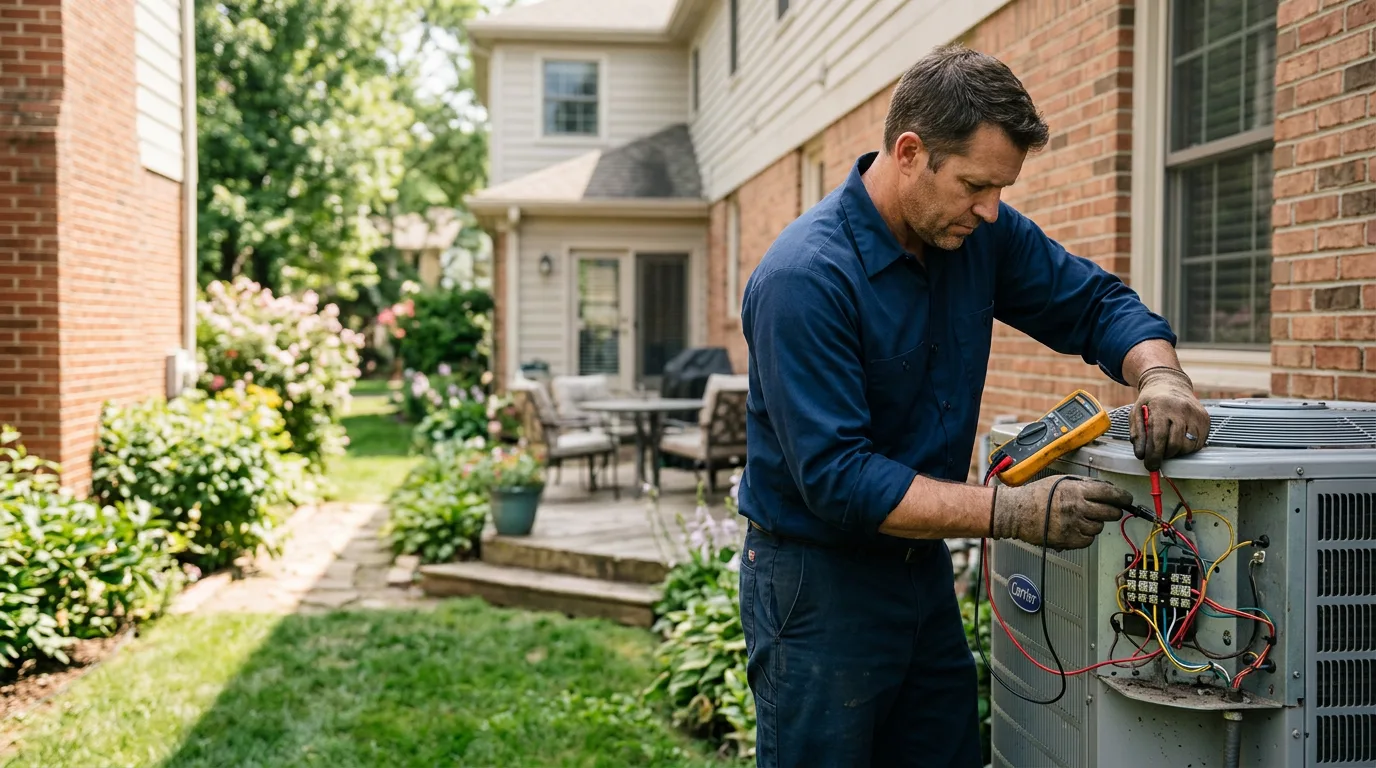 HVAC technician working near Granby, MA